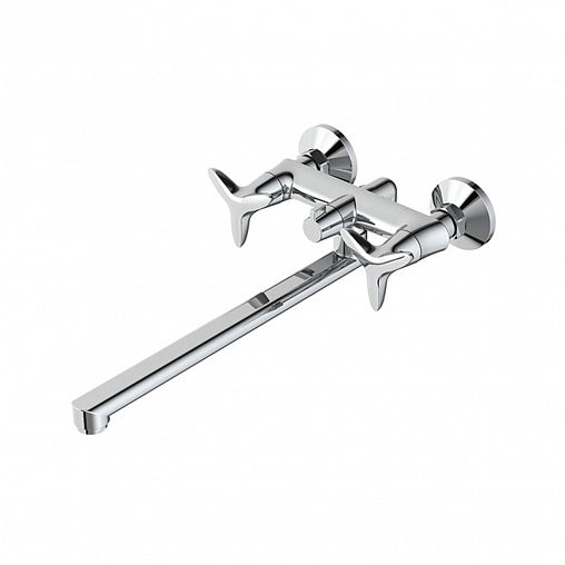 Смеситель для ванны IDDIS Copter, с длинным изливом и керамическим дивертором, хром фото