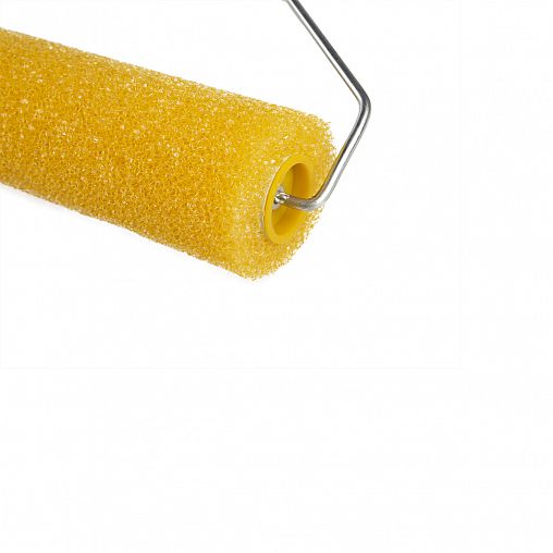 Валик поролоновый структурный Krafor, грубый, D80 x 230 мм, бюгель 6 мм фото