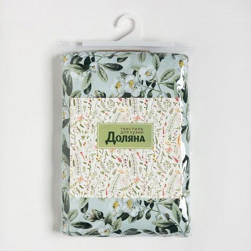 Шторы для кухни Доляна Apple flowers, с подхватами, 146 x 180 см, 2 шт фото
