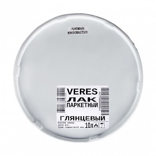 Лак паркетный Veres, алкидно-уретановый, глянцевый, 10 л фото