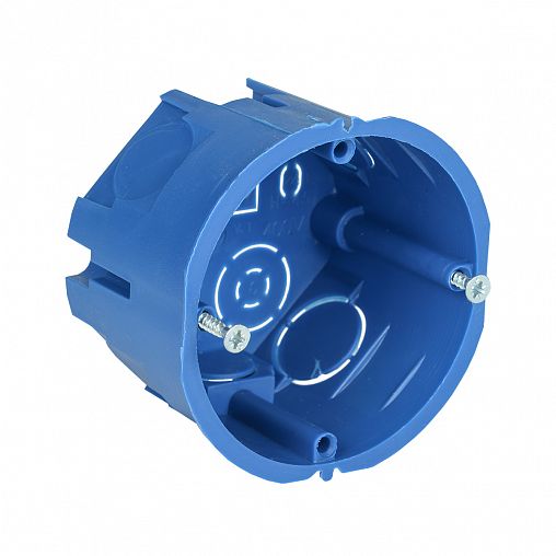 Коробка установочная (подрозетник) Generica СЗ, для твердых стен, d 68 x 45 мм, синяя фото