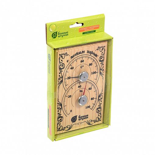 Термометр с гигрометром для бани и сауны Банные штучки С легким паром, 18 х 12 х 2,5 см фото