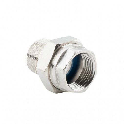 Муфта прямая (американка) латунная никелированная Alato, внутренняя-наружная резьба 1" фото