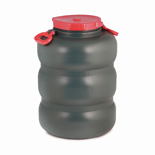 Канистра-бочка пластиковая Альтернатива Байкал-эконом, с крышкой и навесными ручками, 50 л фото