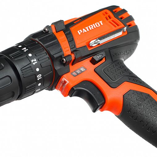 Дрель-шуруповерт ударная аккумуляторная Patriot BR 241ES-H, 24 В, 2 x 2 Ач Li-ion, 2 АКБ и ЗУ, кейс фото
