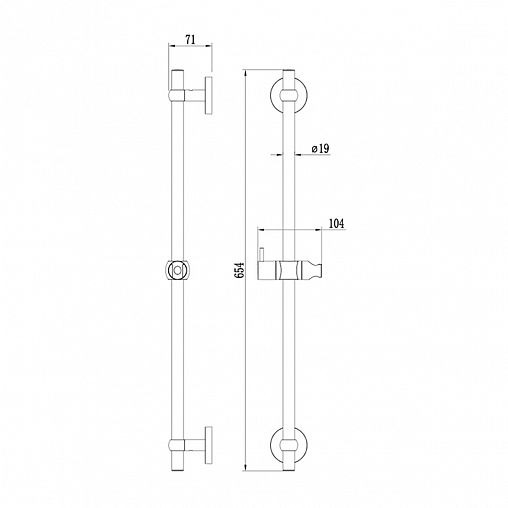 Стойка для душа Milardo Niagara, хром фото