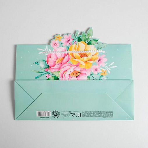 Пакет подарочный Дарите Счастье Для тебя, 30 x 23 x 10 см фото