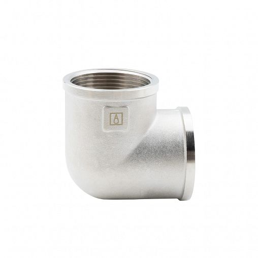 Уголок латунный никелированный Alato внутренняя-внутренняя резьба 1 1/2" фото