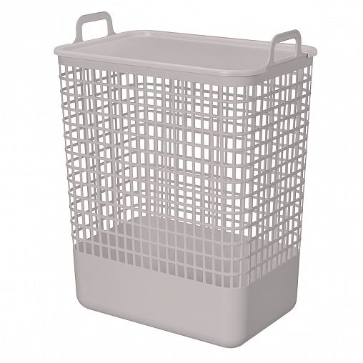 Корзина для белья Бытпласт Kobo, 35 л, светло-бежевая фото