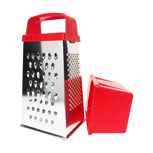 Терка четырехгранная Mallony, с контейнером, 11 x 8,5 x 22 см фото