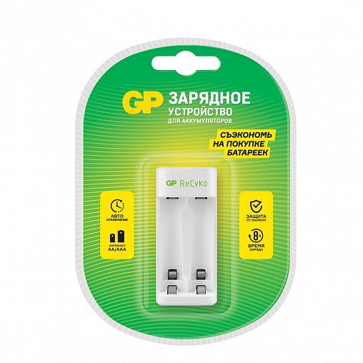 Зарядное устройство GP ReCyko Е211CS-2CR1, для Ni-MH типоразмеров AA/AAA фото