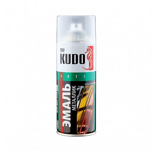 Аэрозольная акриловая краска металлик Kudo KU-1028, 520 мл, золото фото