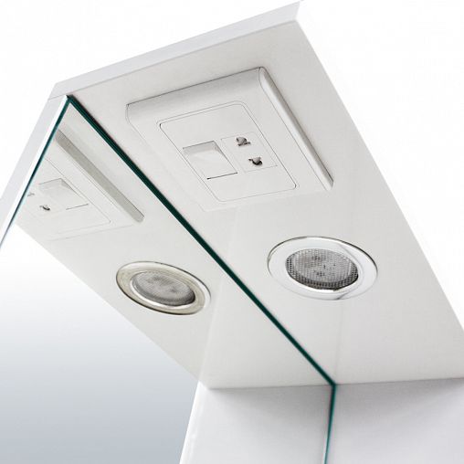 Шкаф с зеркалом для ванной Sanita Лагуна-01, 80 x 60,5 x 17,6 см фото