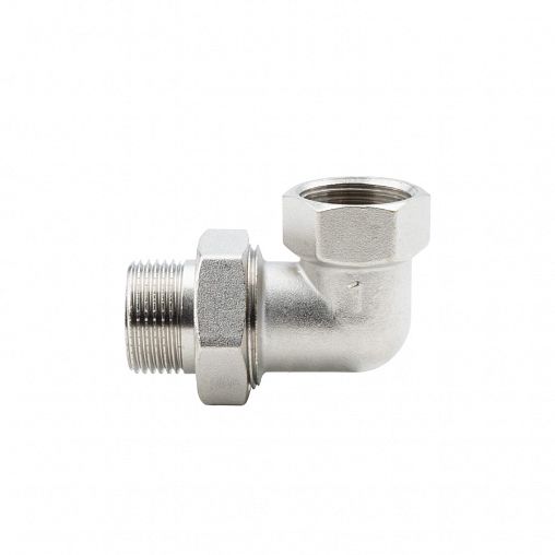 Муфта угловая (американка) латунная никелированная Alato, внутренняя-наружная резьба 1" фото