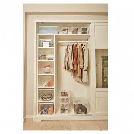 Ящик универсальный Econova Кристалл XS Plus, 389 x 275 x 215 мм, 16 л, прозрачный фото