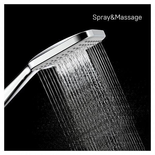 Лейка для душа Milardo Ideal Spa, 3 режима, хром фото