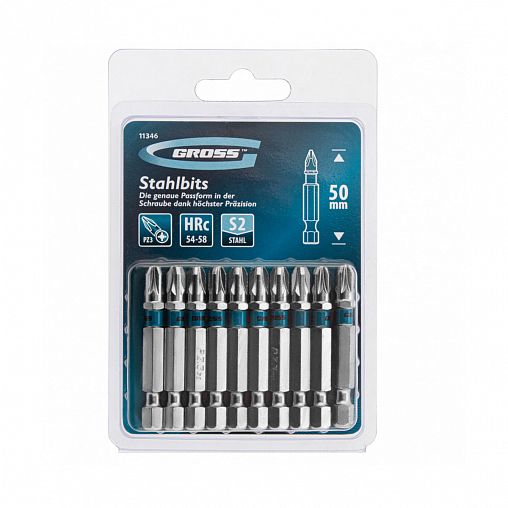 Биты Gross PZ3, 50 мм, 10 шт фото