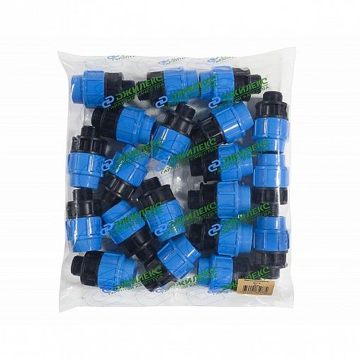 Муфта комбинированная полипропиленовая Джилекс, с наружной резьбой, 32 x 1" П фото