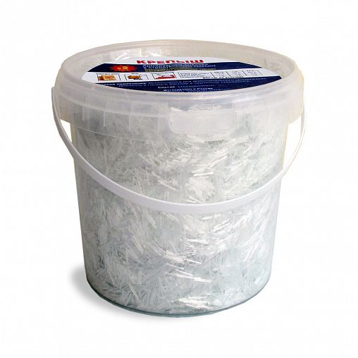 Фиброволокно армирующее Крепыш, для штукатурных смесей и бетона, 1 кг фото