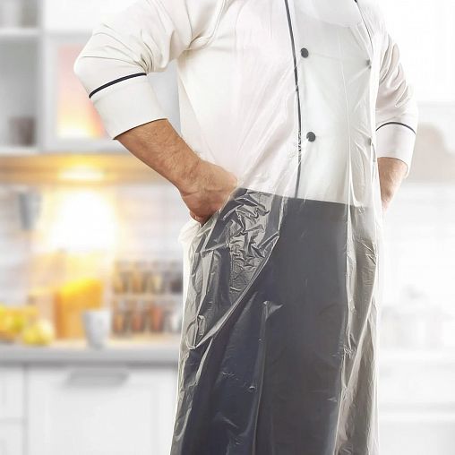 Фартук одноразовый Aviora Сверхпрочный, полиэтиленовый, 50 шт фото