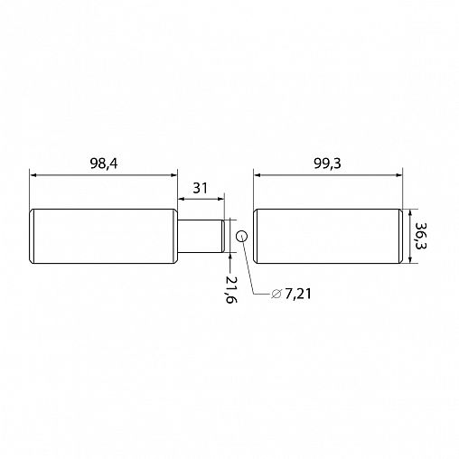 Петля гаражная с шаром Секрет ПГ-36, 36 x 200 мм, пакет фото