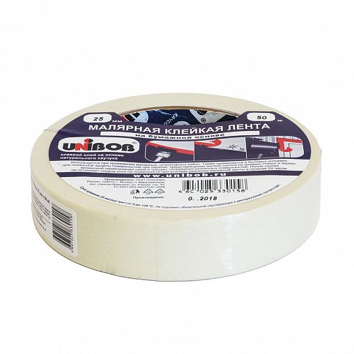 Скотч малярный Unibob, 25 мм x 50 м* фото
