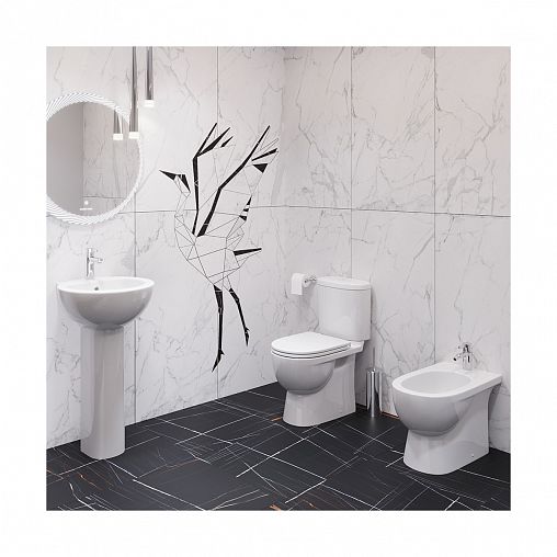 Раковина Sanita Luxe Art 50 ВКС, 49,5 x 46,5 x 26,5 см, белая фото