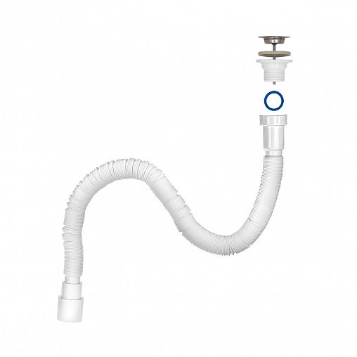 Сифон гофрированный MasterProf, с выпуском 1 1/2" x 40/50 мм, 1400 мм фото