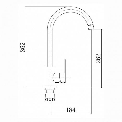 Смеситель для кухни PLStart PL4002, хром фото