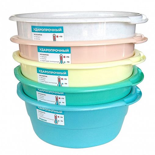 Таз Радиан, ударопрочный, круглый, 14 л фото