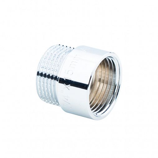 Удлинитель латунный хромированный Alato внутренняя-наружная резьба 3/4" x 15 мм фото