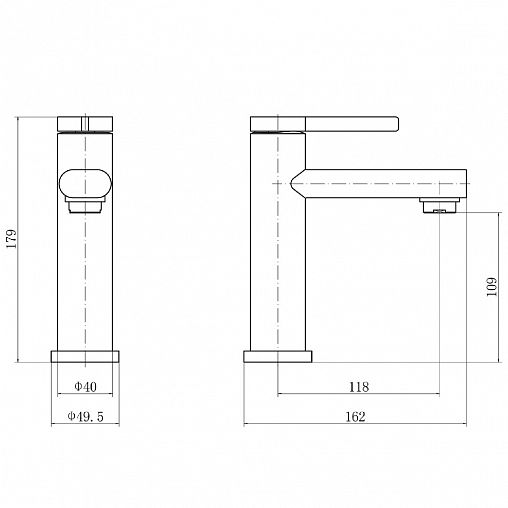 Смеситель для раковины с коротким изливом Fashun A51130, сатин фото