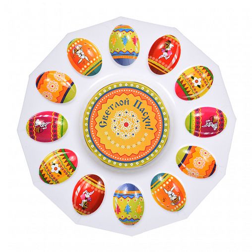 Блюдо для кулича и яиц Marmiton Пасхальное, пластик, d 25 см фото