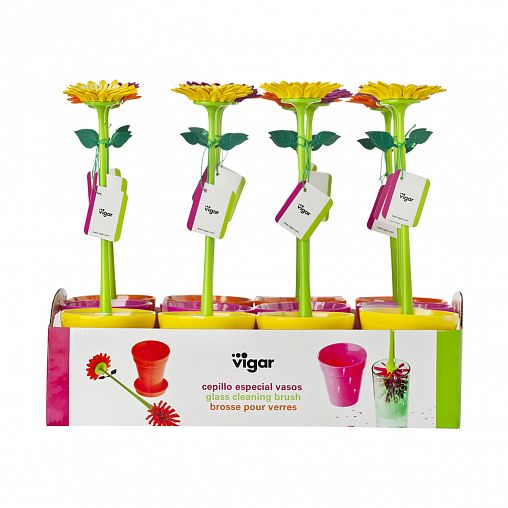 Ершик для мытья посуды Vigar Flower Power фото