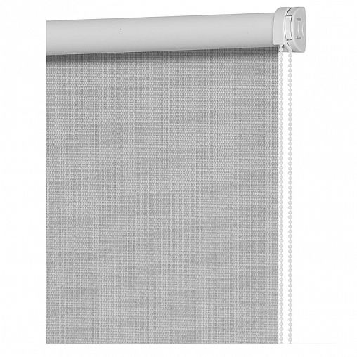 Рулонная штора Decofest Шалюр Серебристый, блэкаут, миниролл, 90 x 160 см фото