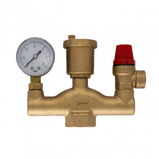 Группа безопасности котла отопления СТМ CARSG001, 1" фото