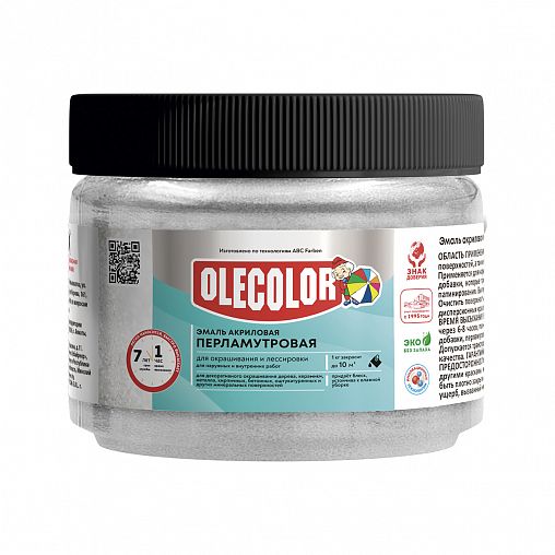 Эмаль акриловая Olecolor, перламутровая, 0,1 кг, золото фото