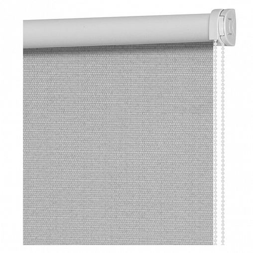 Рулонная штора Decofest Шалюр Серебристый, блэкаут, миниролл, 40 x 160 см фото