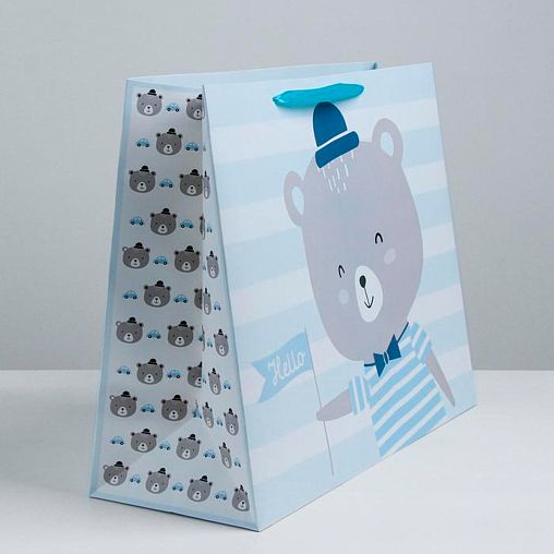 Пакет подарочный Дарите Счастье Hello, ламинированный, 49 x 40 x 19 см фото