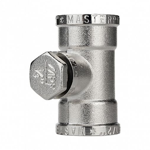 Тройник латунный MPF, 1/2 - 1/4", внутренняя-внутренняя-внутренняя резьба фото