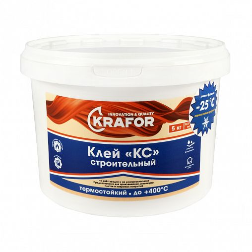Клей КС Krafor строительный универсальный, для внутренних работ, 5 кг фото