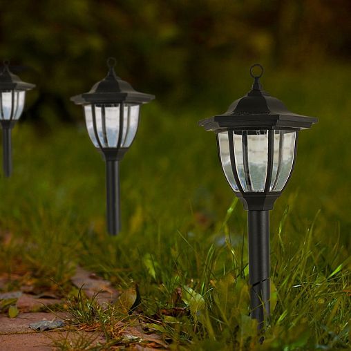 Светодиодный садовый светильник-фонарь с солнечной батареей, синий, складной, на подвесе,
