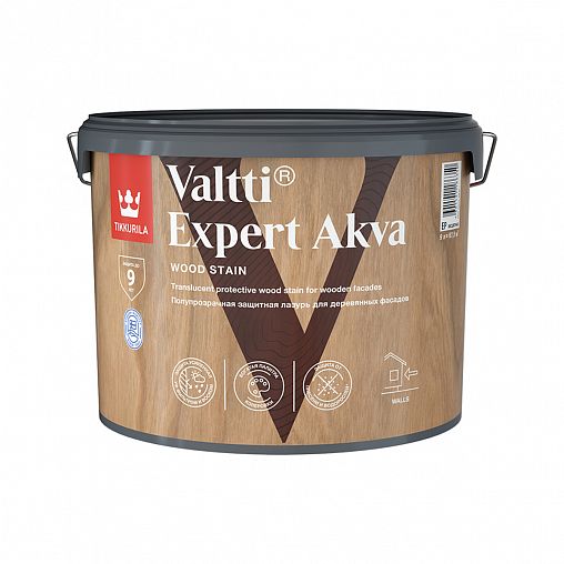 Декоративный антисептик Tikkurila Valtti Expert Akva (Валтти Эксперт Аква), 9 л, орегон фото