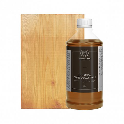 Морилка водная MasterGood, 0,5 л, дуб фото