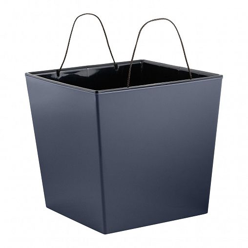 Горшок для цветов InGreen London Cube, 11,6 л, вулканический серый фото