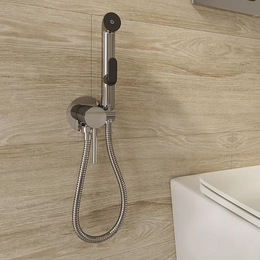 Смеситель с гигиеническим душем Milardo 001SBR0M08, однорычажный, хром фото