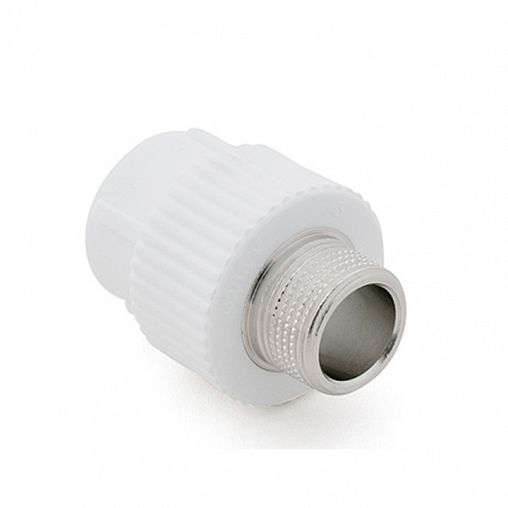 Муфта комбинированная полипропиленовая РТП, с наружной резьбой, 20 x 1/2" фото