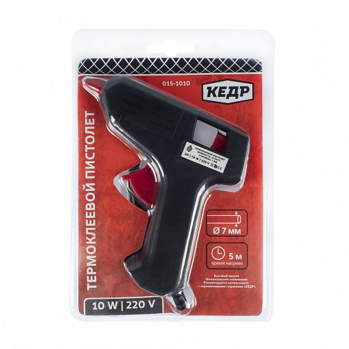 Клеевой термопистолет Кедр, для стержней 7 мм, 10 Вт фото