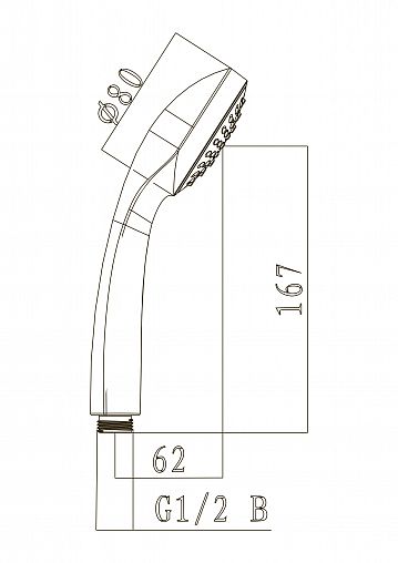 Лейка для душа Lemark LM0211C, 1 режим, хром фото