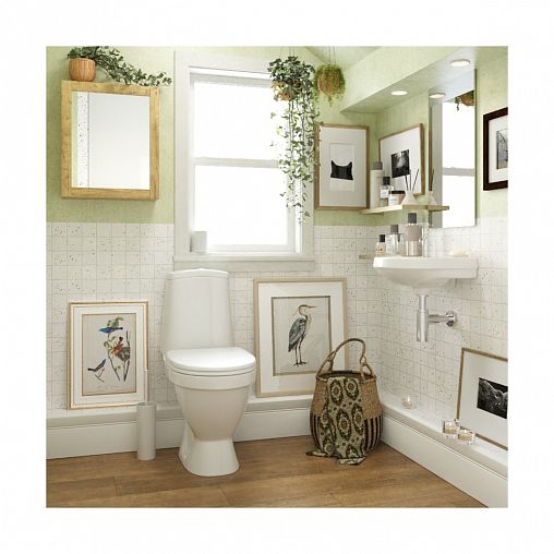 Унитаз напольный ободковый Sanita Лада Комфорт, 62,5 x 34 x 78 см, белый фото